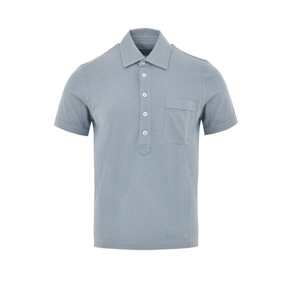 Tom Ford Blue Cotton Polo Men's Shirt